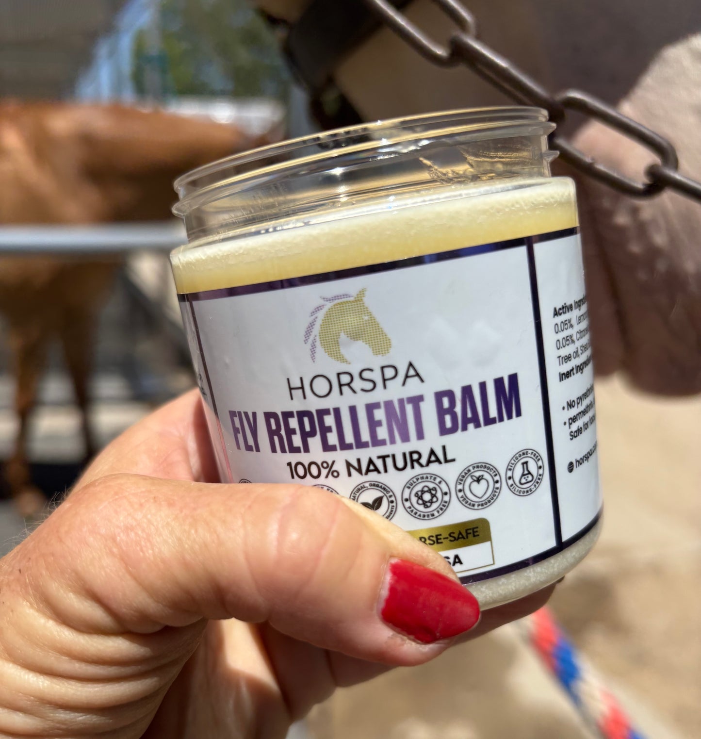 Fly Repellent Balm 100% Natural 8 oz & Cellulose Sponge Applicator