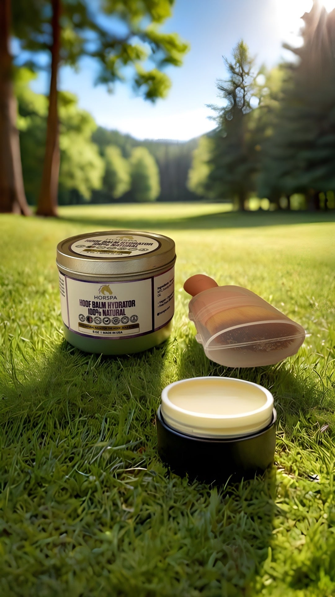 Hoof Balm Hydrator 100% Natural with Brush Applicator 5 oz
