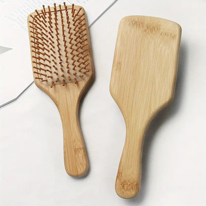 Pro Anti-static Bamboo Massage Maine and Tail Horse Hair Brush Comb