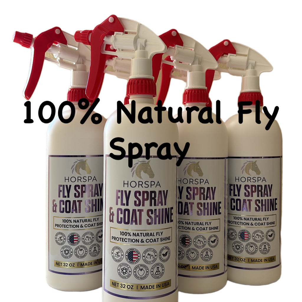 Bundle Mane & Tail Detangling Spray Peach & Honey - The Ultimate 16 oz Plus Fly Spray & Coat Shine 32 oz