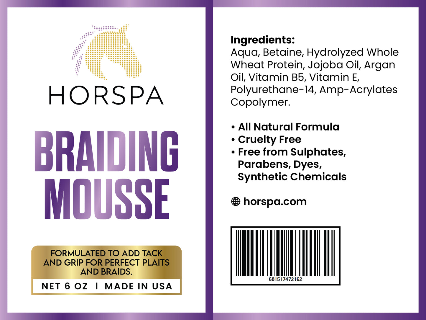 Braiding Mousse  6 oz