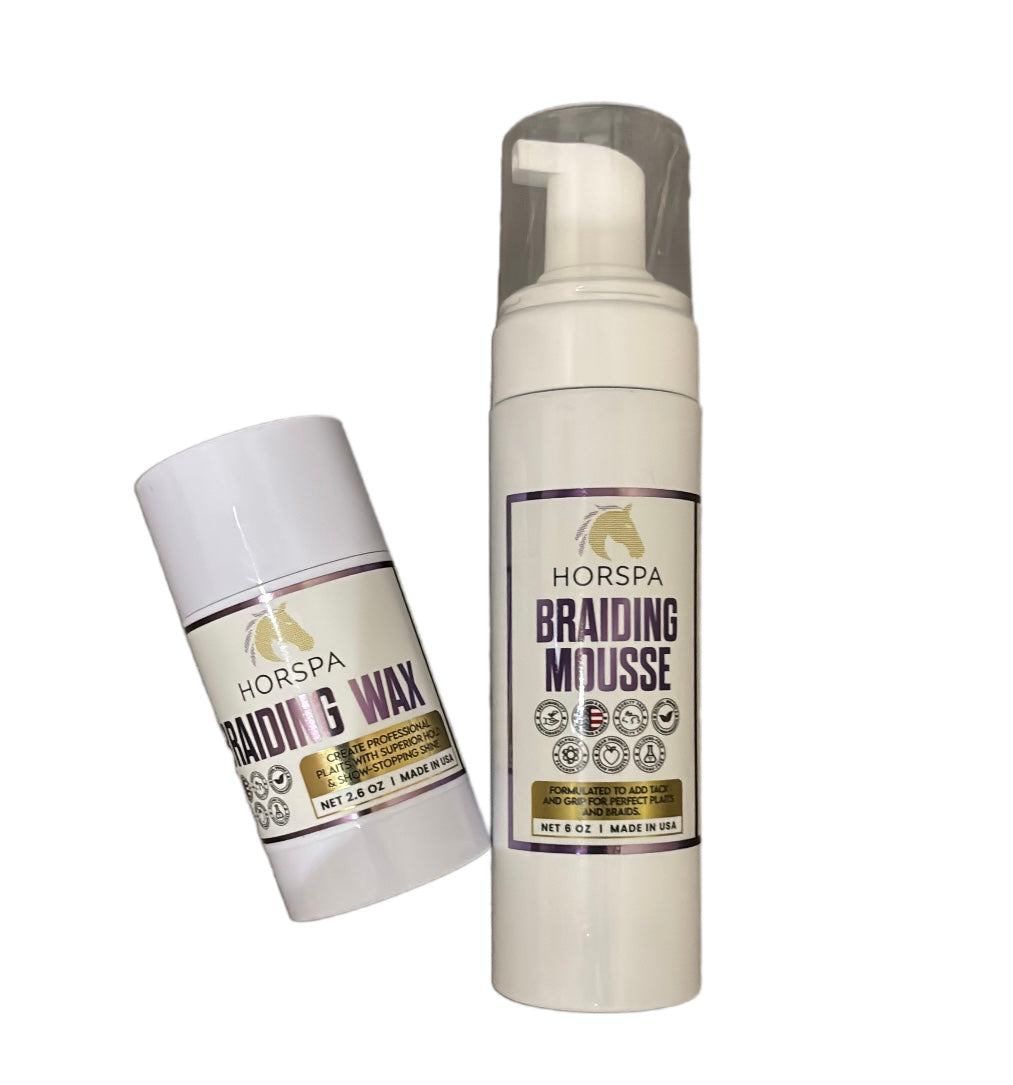 Bundle Braiding Mousse 6 oz plus Braiding Wax 2.6 oz