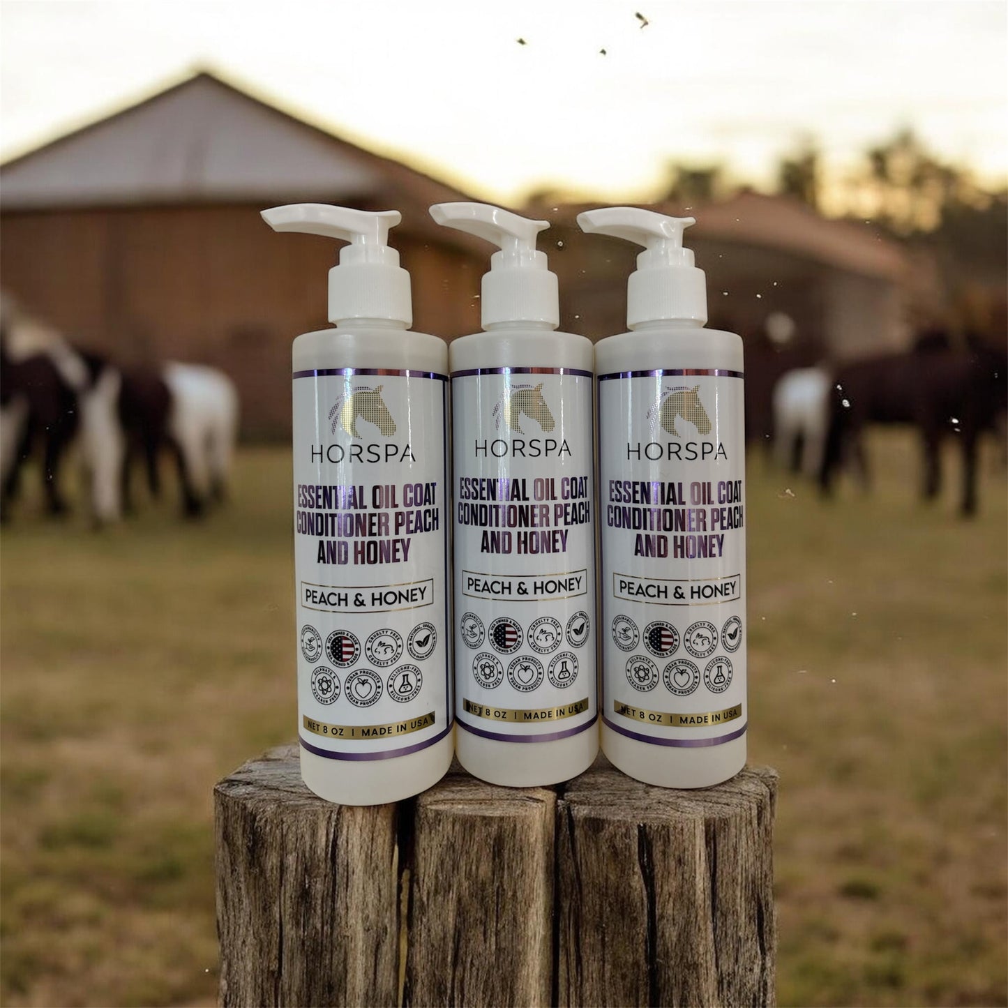 Essential Oil Coat Conditioner Peach and Honey with Sponge applicator