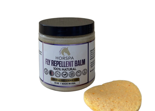 Fly Repellent Balm  100% Natural  8 oz & Cellulose Sponge Applicator