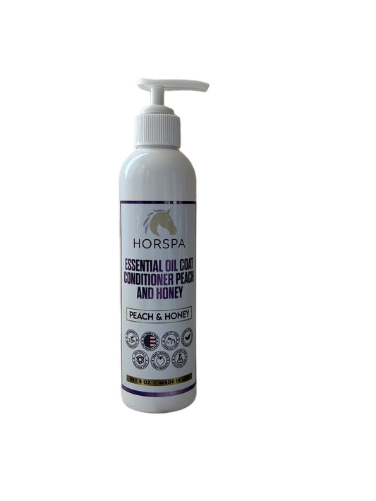 Essential Oil Coat Conditioner Peach and Honey 8oz with Sponge applicator